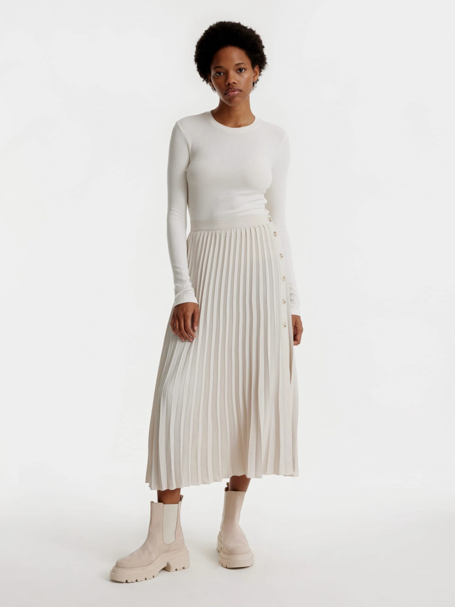 EDITED Jupes Longues Jupe Cathrine Femme Crème 7 EDITED Jupes Longues Jupe Cathrine Femme Crème – Image 5