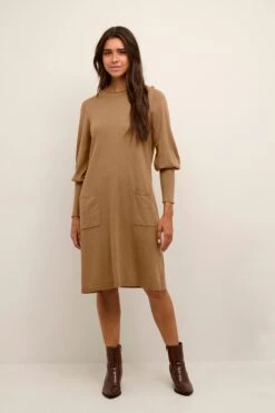 Cream Robes Robes En Maille CRAnva Femme Marron -Edited You Boutique e2a74b05c685ba61cccac64417952f74