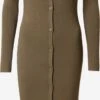 Calvin Klein Robes Robes En Maille Femme Olive -Edited You Boutique e37f9d799d1d6d30ffd3ee990978253f