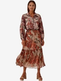 Jupes Longues Jupe KOBOLO Femme Beige -Edited You Boutique e4b8f72f2ad52a74b9bc7506ccce1dba