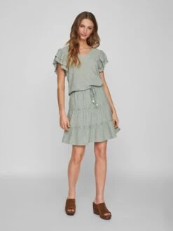 Vila Mini-jupes Jupe DELLA Femme Kaki 11 Vila Mini-jupes Jupe DELLA Femme Kaki -Edited You Boutique e7e40bec4ee2df91f650debc464ed21a