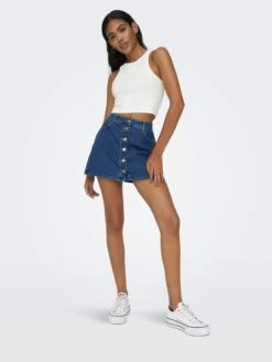 ONLY Mini-jupes Jupe Daisy Femme Bleu -Edited You Boutique e861d8ca98a09be4c006aaacac3db027