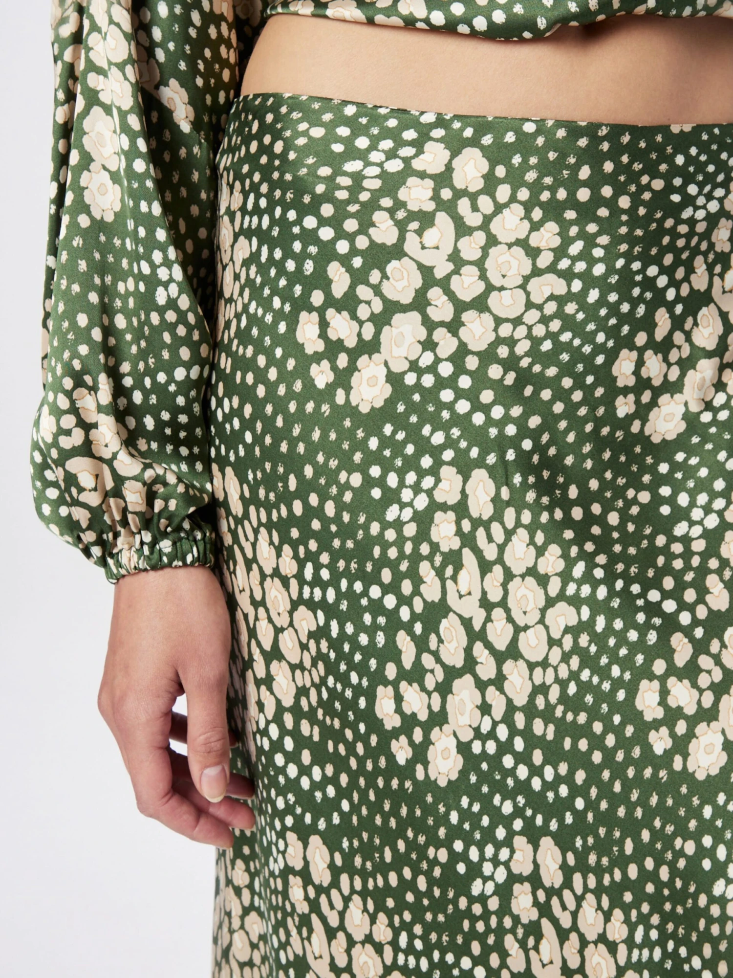 Jupes Longues Jupe HALLIE Femme Olive 4 Jupes Longues Jupe HALLIE Femme Olive – Image 2