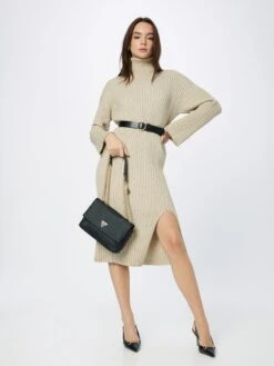 Vila Robes Robes En Maille Femme Beige Foncé -Edited You Boutique eee45e580f8f6886154527ae90a3652d