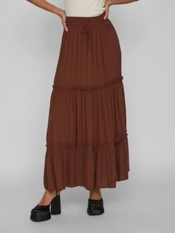 Vila Jupes Longues Jupe Femme Marron -Edited You Boutique eef166ac417f8fbc986fce6340f1e57c