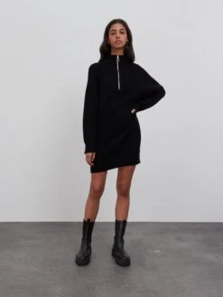 EDITED Robes Robes En Maille Marwa Femme Noir -Edited You Boutique f2ece824f6b5c395829cd83f3c009f88