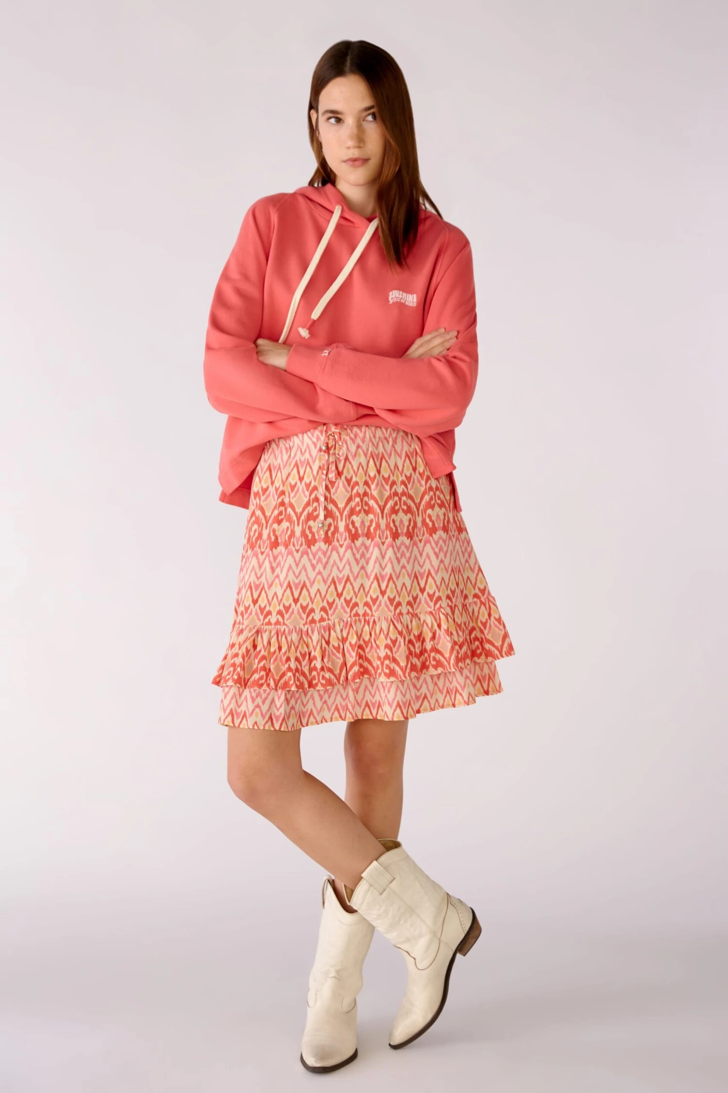 Oui Mini-jupes Jupe Femme Abricot / Homard 5 Oui Mini-jupes Jupe Femme Abricot / Homard – Image 3