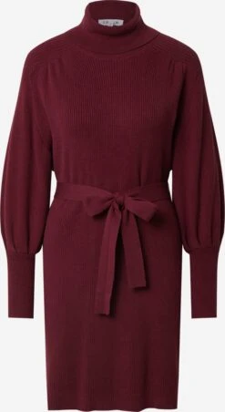 EDITED Robes Robes En Maille Malene Femme Bourgogne