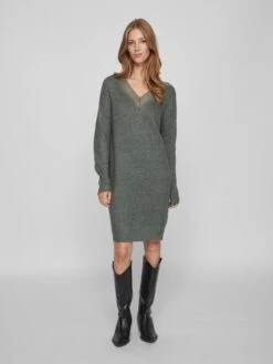 Vila Robes Robes En Maille Glacy Femme Vert Foncé -Edited You Boutique f6ef6d5521c46651709108b548f2f8a7