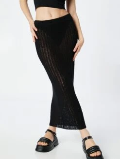 WEEKDAY Jupes Longues Jupe Ada Femme Noir -Edited You Boutique f8181d88d1dbe328cda6c31b0b90360d