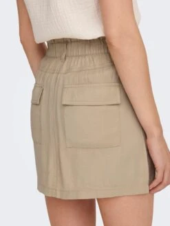 ONLY Mini-jupes Jupe OVA-ARIS Femme Beige Foncé -Edited You Boutique fc795598d0b33e55b083655dbd5f479e