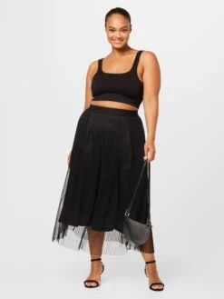 ONLY CARMAKOMA Jupes Longues Jupe Lavina Femme Noir -Edited You Boutique fee7127cdbb961dea41d9a8a080b2edd